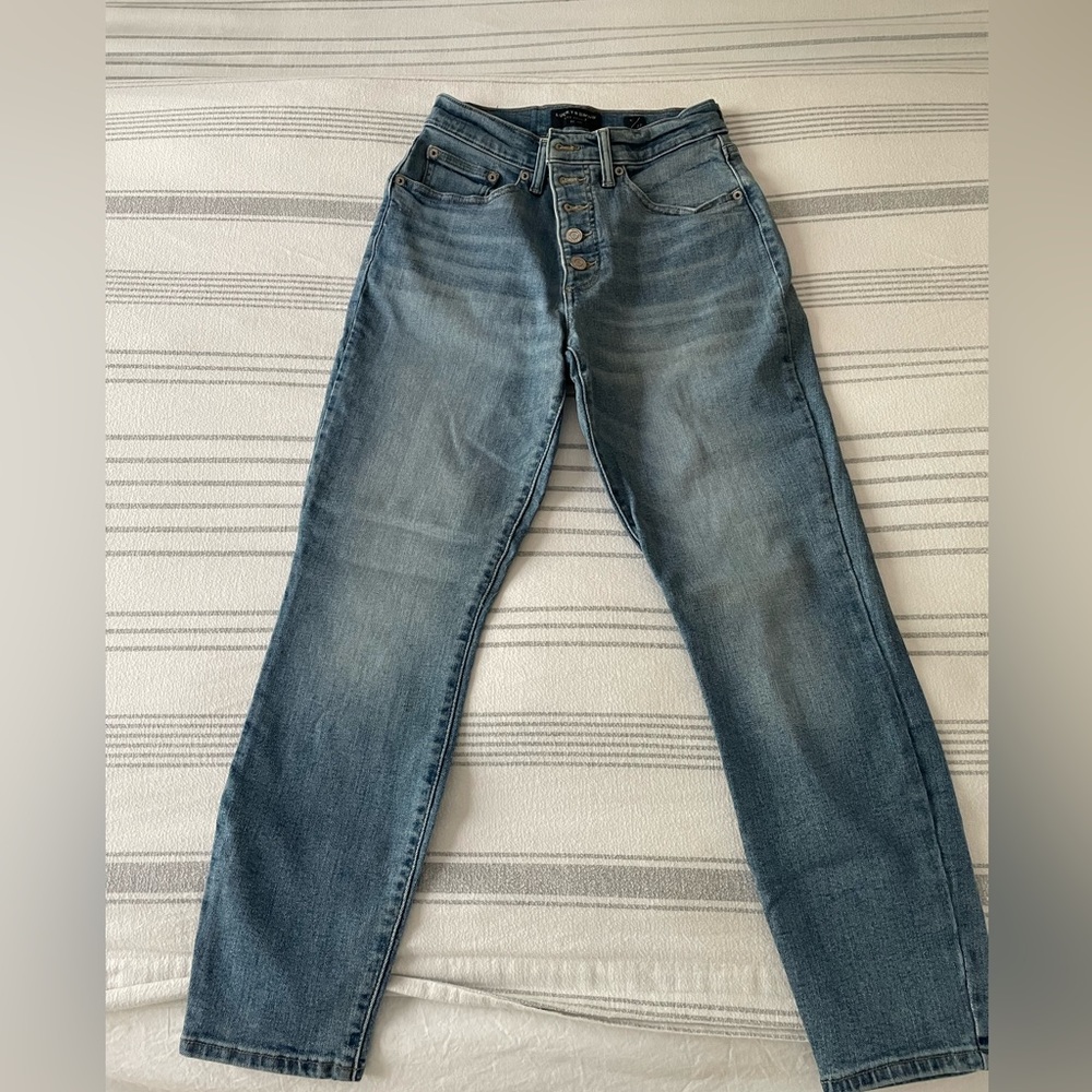 Lucky brand jeans size 4/27 cropped high rise. Bridgette style.  Like new